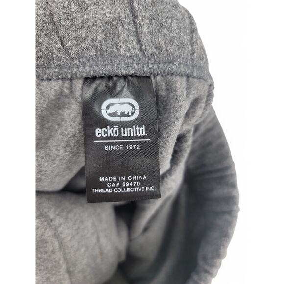 Ecko Unltd. Joggers Mens M True Red Gray Black Colorblock Graphic Sweatpants NEW - Picture 7 of 9